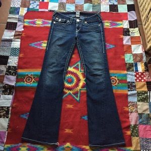 True Religion Joey Big T Womens Flare Jeans 32/32